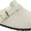 Birkenstock Boston Shearling Lined -Englin's Fine Footwear birkenstock boston shearling antique white suede leather shearling 1026192 23025.1732657156