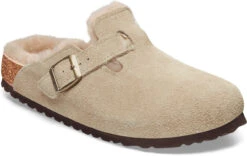 Birkenstock Boston Shearling Lined 14 Birkenstock Boston Shearling Lined -Englin's Fine Footwear birkenstock boston shearling taupe sandcastle suede 1028299 88062.1732657156