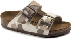 Birkenstock Children's Arizona -Englin's Fine Footwear birkenstock childrens arizona desert soil camo almond birko flor 1019324 04149.1686246145