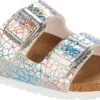 Birkenstock Children's Arizona Vegan -Englin's Fine Footwear birkenstock childrens arizona vegan holographic silver microfiber 1022173 26870.1686255378