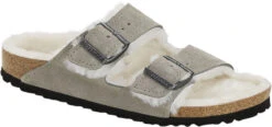 Birkenstock Arizona Shearling Lined -Englin's Fine Footwear birkenstock unisex arizona shearling lined stone coin natural suede 1017403 90980.1645837499