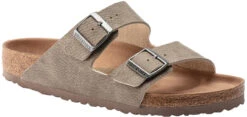 Birkenstock Arizona Vegan -Englin's Fine Footwear birkenstock unisex arizona vegan desert dust grey taupe microfiber 1023036 53392.1657731074