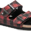 Birkenstock Arizona Wool Shearling -Englin's Fine Footwear birkenstock unisex arizona wool shearling plaid red black 1018112 18358.1638398131