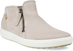 ECCO Women's Soft 7 Low Bootie -Englin's Fine Footwear ecco womens soft 7 low bootie grey rose leather 43024302386 90430.1701992142
