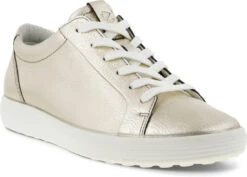 ECCO Women's Soft 7 Sneaker -Englin's Fine Footwear ecco womens soft 7 sneaker pure white gold 47030301688 16637.1732124647