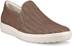 ECCO Women's Soft 7 Woven II Slip-On -Englin's Fine Footwear ecco womens soft 7 woven ii slip on taupe 47011301674 19649.1702004511