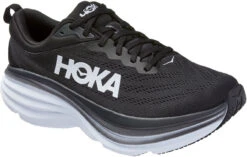 Hoka Men's Bondi 8 -Englin's Fine Footwear hoka mens bondi 8 black white 1123202 bwht 52789.1745426713