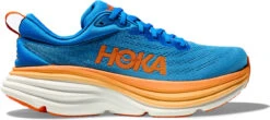 Hoka Men's Bondi 8 -Englin's Fine Footwear hoka mens bondi 8 coastal sky vibrant orange 1123202 csvo 25565.1745426713