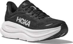 Hoka Men's Bondi 9 -Englin's Fine Footwear hoka mens bondi 9 black white 1162011 bwht 63541.1750713226