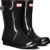Hunter Women's Original Short Gloss Rain Boot -Englin's Fine Footwear hunter women original short gloss rain boot black wfs1000rgl blk 29279.1536966688