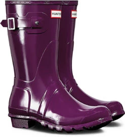 Hunter Women's Original Short Gloss Rain Boot -Englin's Fine Footwear hunter womens original short gloss violet wfs1000rgl rvi 41499.1536966688