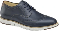 Johnston & Murphy Martell Wingtip -Englin's Fine Footwear johnston murphy martell wingtip navy full grain 27 1749 02086.1620271667