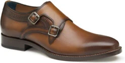 Johnston & Murphy Danridge Double Buckle Monk -Englin's Fine Footwear johnston murphy mens danridge double buckle monk tan full grain 15 8020 58792.1682104240