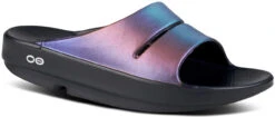 Oofos Women's OOahh Luxe Slide Sandal -Englin's Fine Footwear oofos womens ooahh luxe slide sandal midnight spectre 1101mdnhtspec 40871.1744393259