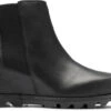 Sorel Women's Joan Of Arctic Wedge III Chelsea -Englin's Fine Footwear sorel womens joan of arctic wedge 3 chelsea bootie black sea salt 1951131010 38893.1659480891