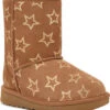 UGG Toddlers Classic II Iridescent Stars -Englin's Fine Footwear ugg childrens toddlers classic ii iridescent stars chestnut gold iridescent 1157712t cldr 37487.1732886429