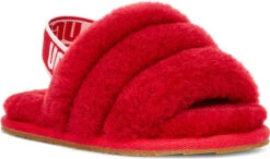 UGG Toddlers Fluff Yeah Slide 20 UGG Toddlers Fluff Yeah Slide -Englin's Fine Footwear ugg toddlers fluff yeah slide ribbon red 1098579t rbrd 86525.1651776272