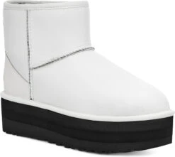 UGG Women's Classic Mini Platform -Englin's Fine Footwear ugg womens classic mini platform ultra matte white 1130611 umwh 96261.1700836420