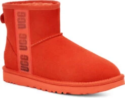 UGG Women's Classic Mini Side Logo II 9 UGG Women's Classic Mini Side Logo II -Englin's Fine Footwear ugg womens classic mini side logo 2 hazard orange 1134962 hong 78508.1662579291