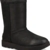 UGG Women's Classic Short Leather Waterproof -Englin's Fine Footwear ugg womens classic short leather waterproof black 1017509 blk 00994.1508172186