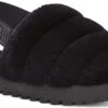 UGG Women's Super Fluff Slipper -Englin's Fine Footwear ugg womens super fluff slipper black 1121751 blk 71778.1636582905